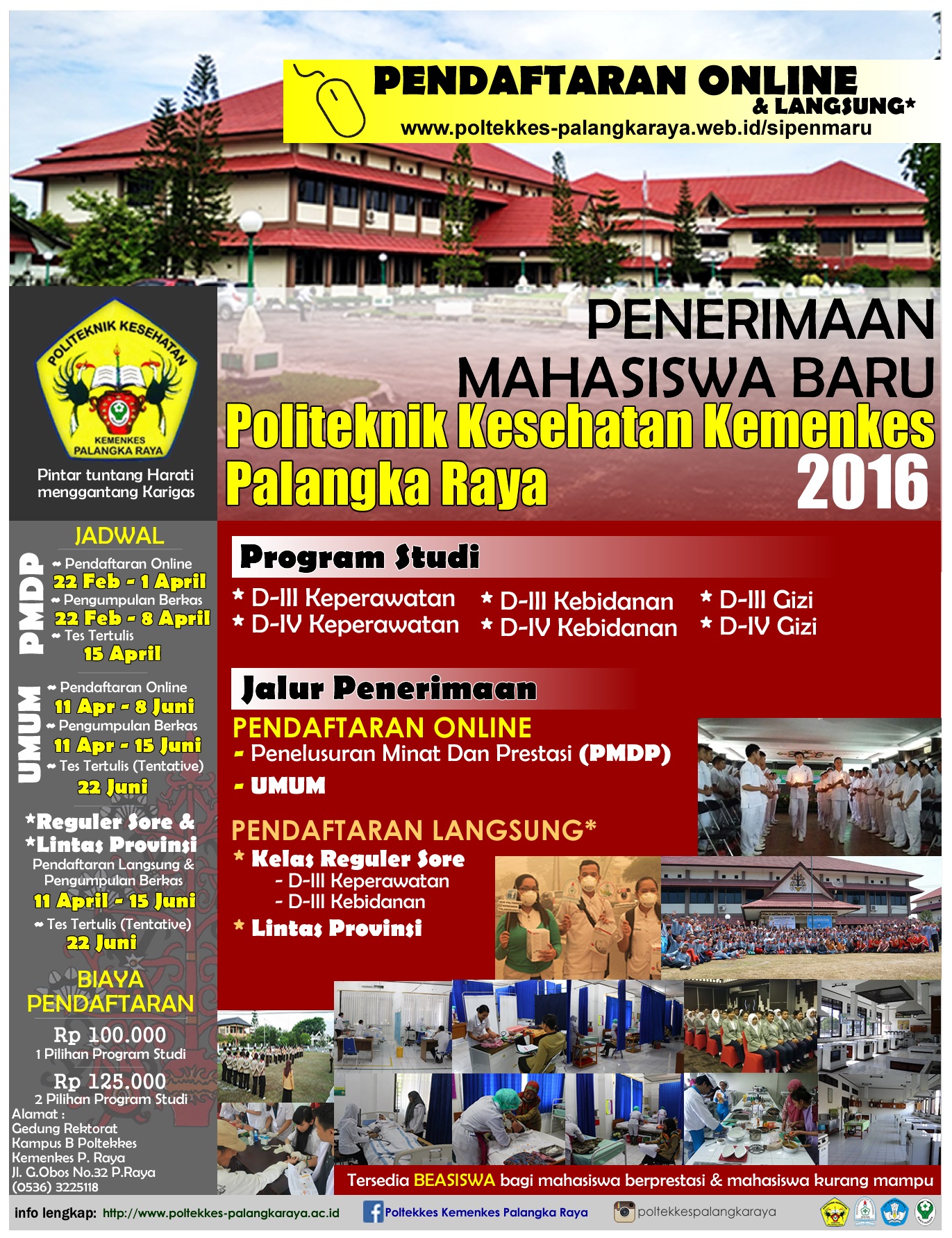 Penerimaan Mahasiswa Baru (SIPENMARU) Poltekkes Kemenkes Palangka Raya TA. 2016/2017