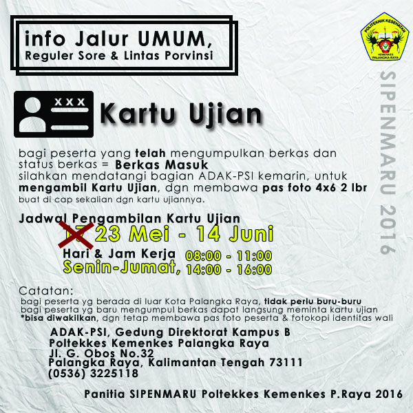info umum kartu ujian